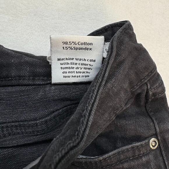 American Tall Lola Ultra High Rise Stretch Slim Skinny Jeans Black Size 25 x 32 - Picture 6 of 9